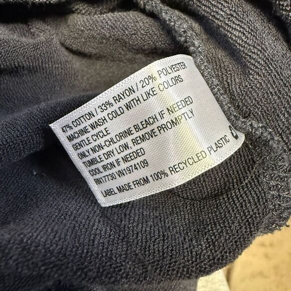 Wild Fable Women's Size Large Charcoal Grey Long Sleeve Tiered Mini Dress - Picture 7 of 8